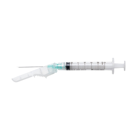 Safety Needle with 3cc Syringe, 21G x 1_", 100/bx, 4 bx/cs (US Only)