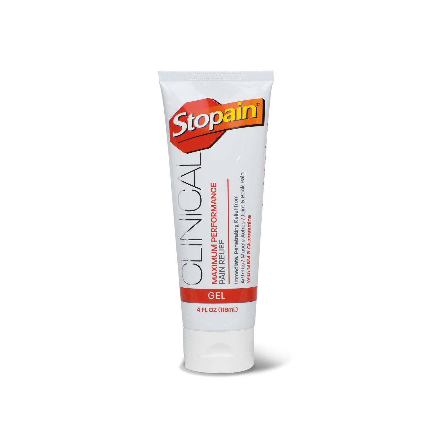 Stopain Clinical Gel 4 fl. oz. Tube, 24/cs (US SALES ONLY) (For resale to Healthcare Professionals only. Prices should only be viewable when a healthcare professional is logged in to an account on a dealers website.Products cannot be sold to retail stores or online retailers such as Amazon, Walmart,eBay, Alibaba, etc.)
