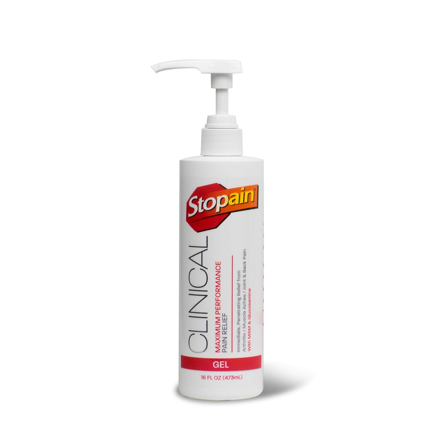 Stopain Clinical Gel, 16 oz. Pump, 12/cs (US SALES ONLY) (For resale to Healthcare Professionals only. Prices should only be viewable when a healthcare professional is logged in to an account on a dealers website.Products cannot be sold to retail stores or online retailers such as Amazon, Walmart,eBay, Alibaba, etc.) (Item is considered HAZMAT and cannot ship via Air or to AK, GU, HI, MP, PR, VI)