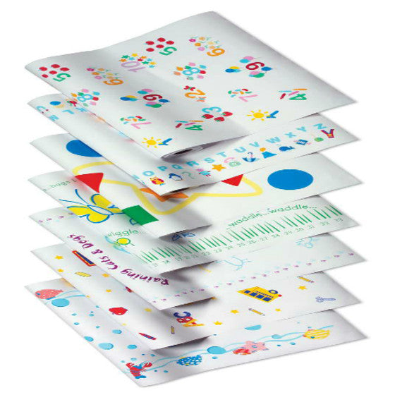 Exam Table Paper, 18" x 125 ft, Pediatric Print, Bugs & Things, Crepe, Latex Free (LF), 6/cs