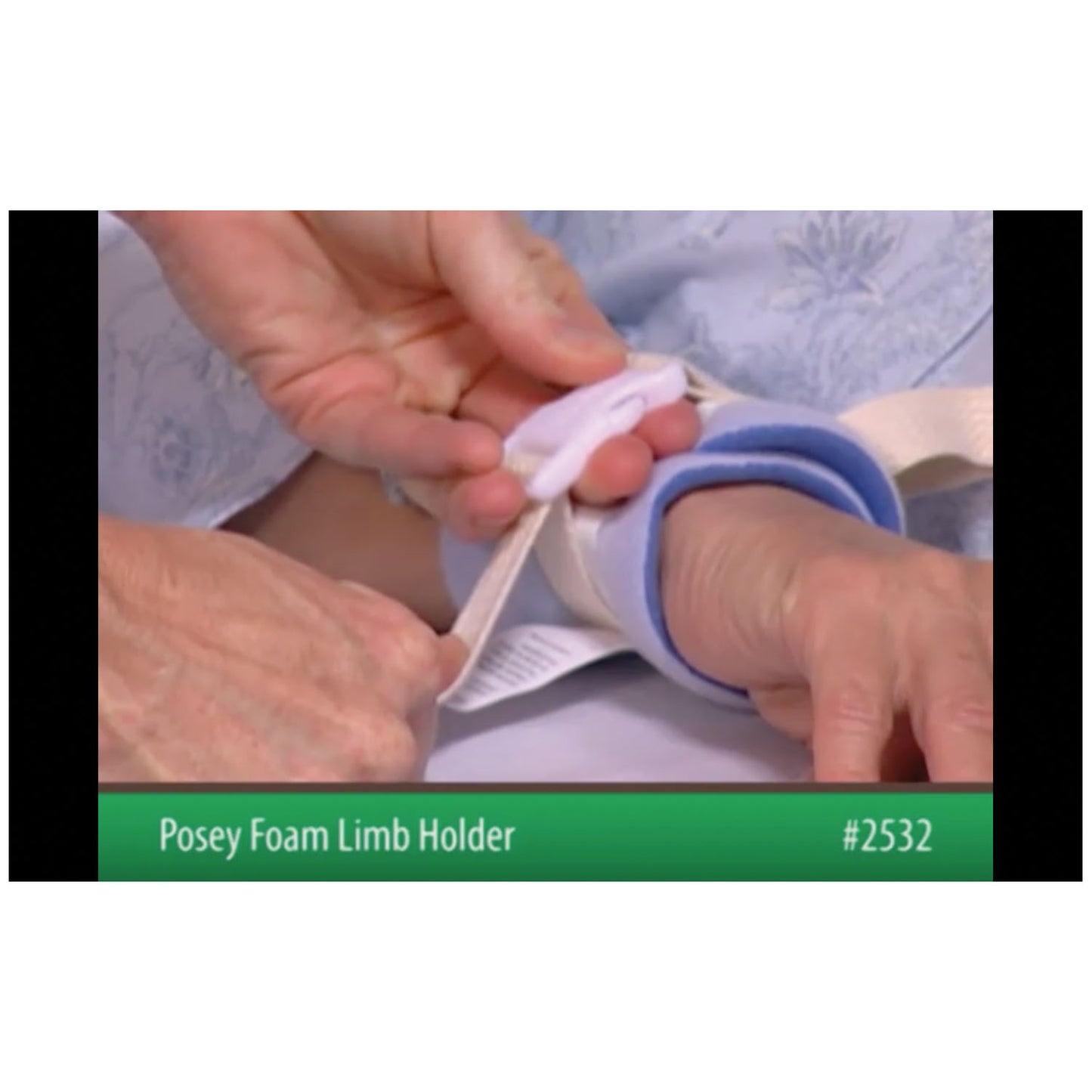 Posey Wrist/Ankle Restraint, One Size Fits Most, Hook and Loop/Quick Release Buckle 1-Strap, Foam, Blue (Continental US + HI Only)