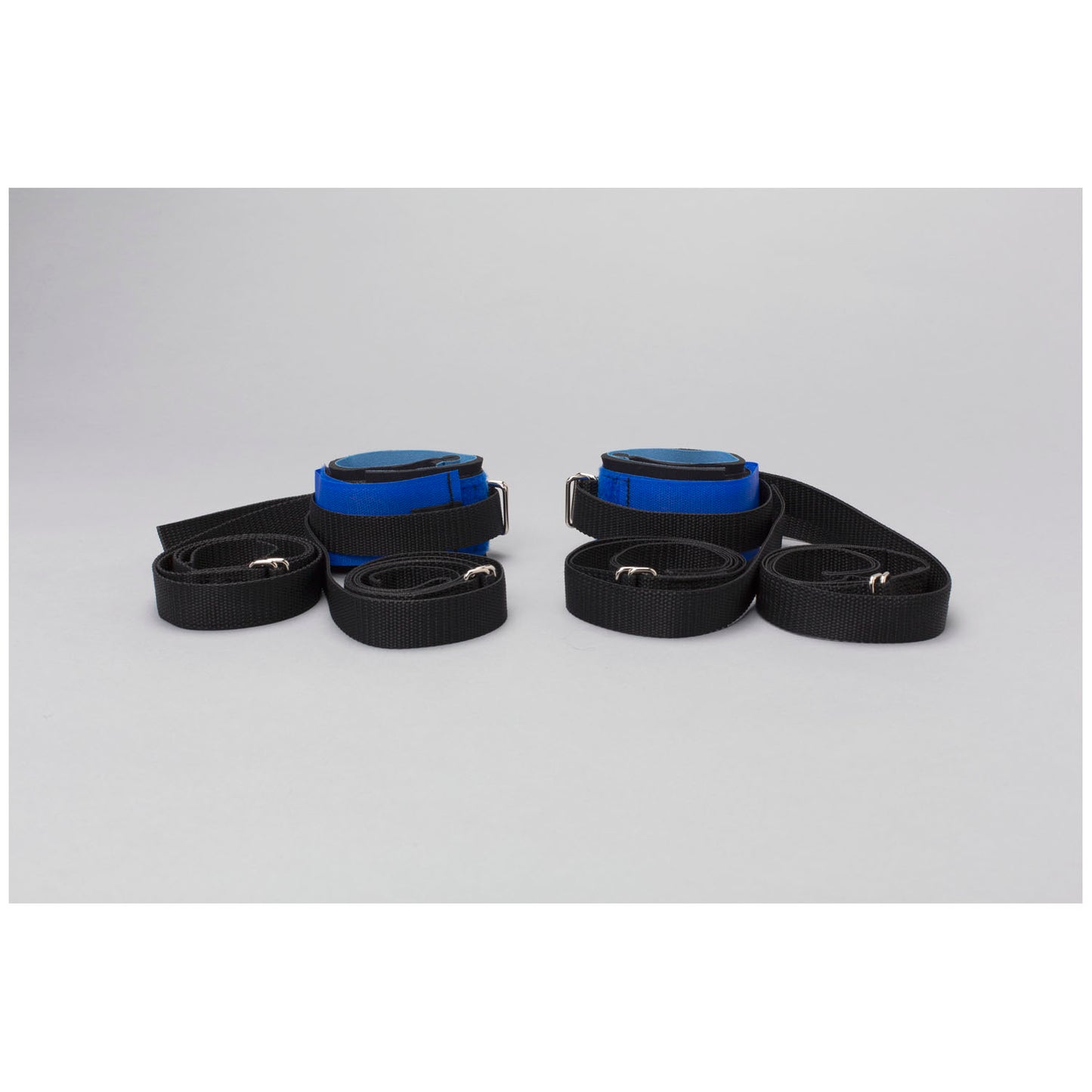 Posey Wrist Restraint, Twice-as-Tough, One Size Fits Most, Hook and Loop/Quick Release Buckle, 2-Strap, Machine Washable, w/ Easy to Apply D-Rings, Neoprene, Blue (Continental US + HI Only)