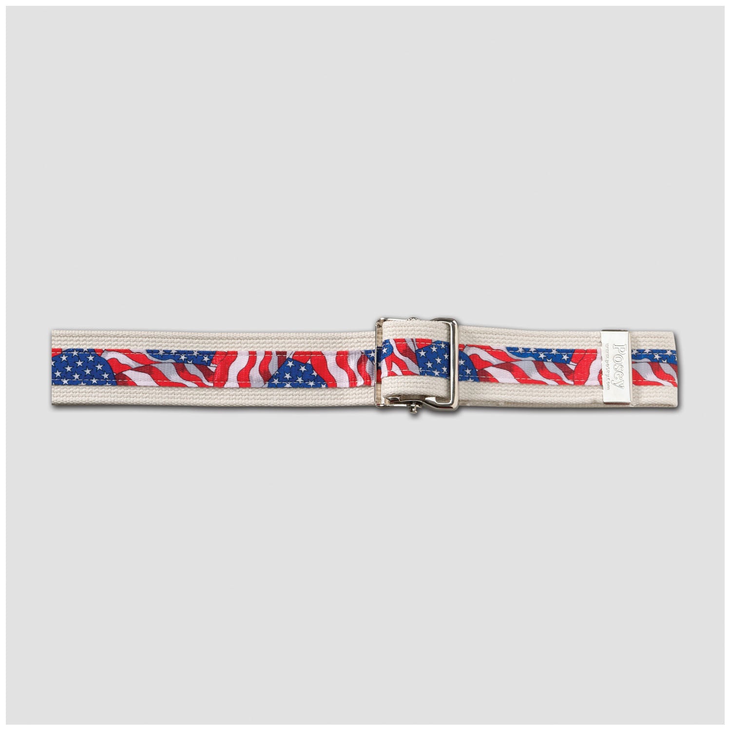 Gait Belt, USA Flag, 54", Nickel Buckle  (To Be DISCONTINUED)(Continental US + HI Only)