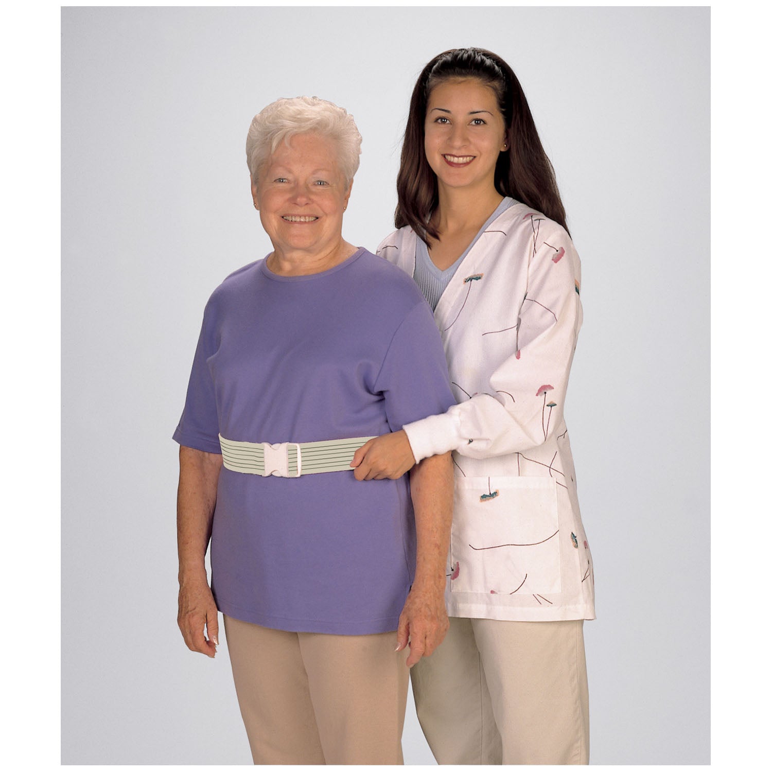 Gait Belt, White, 66", Nickel Buckle, 50/cs (Continental US + HI Only)