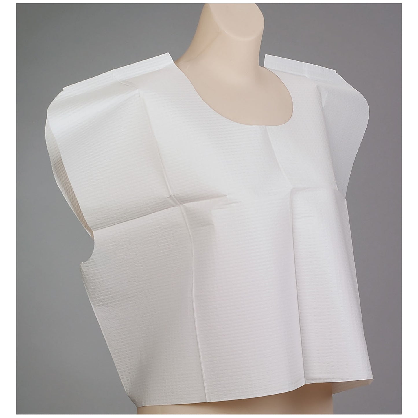 Exam Cape, 30" x 21", White, T/P/T, Latex Free (LF), 100/cs