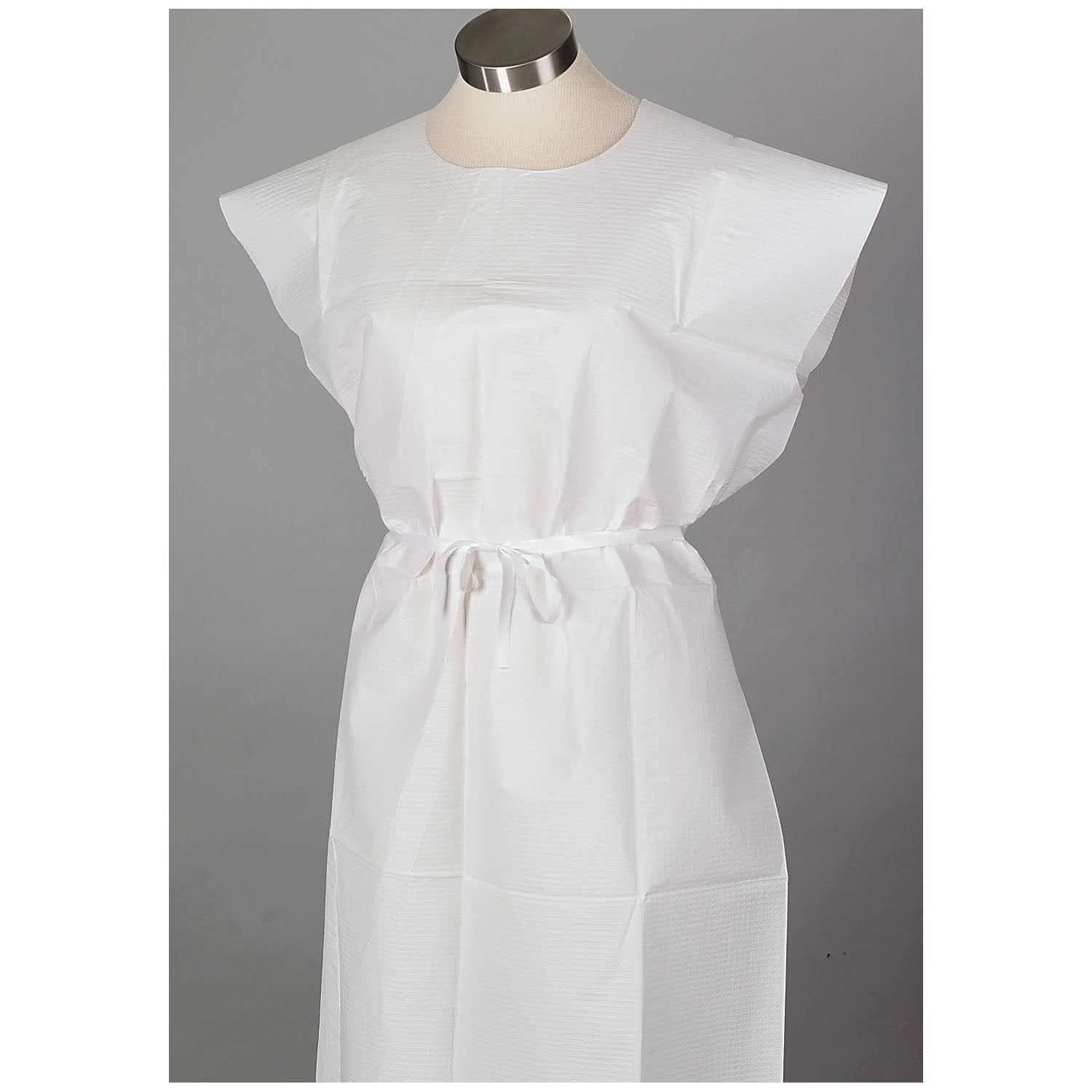 Exam Gown, Poncho Style, 30" x 42", Peach, T/P/T, Front or Back Opening, 50/cs