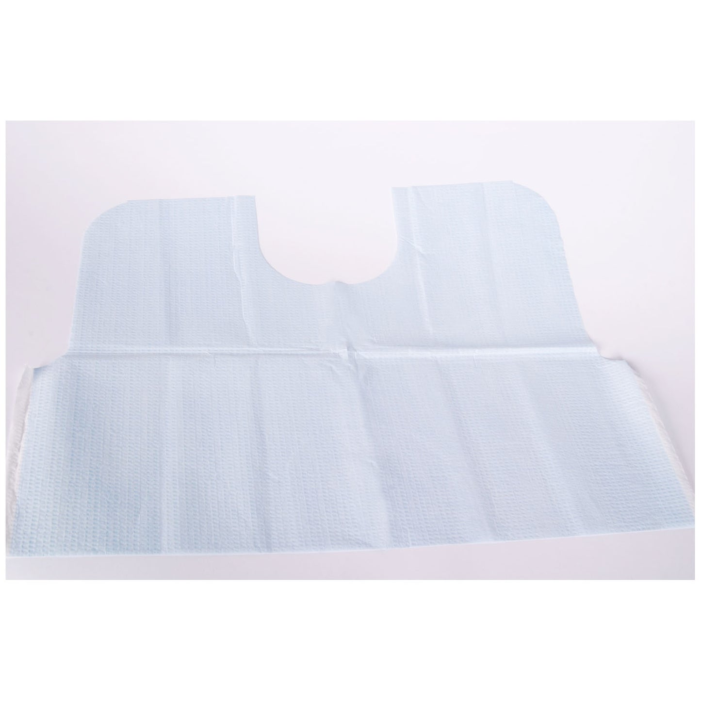 Deluxe PolyTowel, Neck Cutout, 17" x 18", Blue, 500/cs (20 cs/plt)