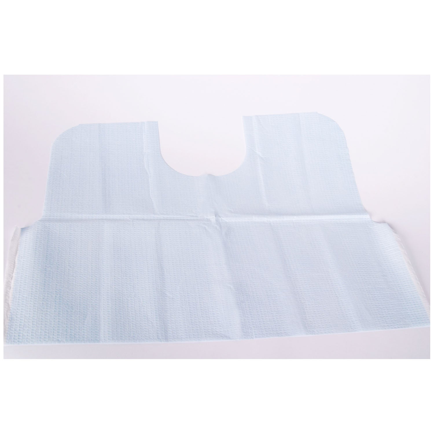Deluxe PolyTowel, Neck Cutout, 17" x 18", Blue, 500/cs (20 cs/plt)