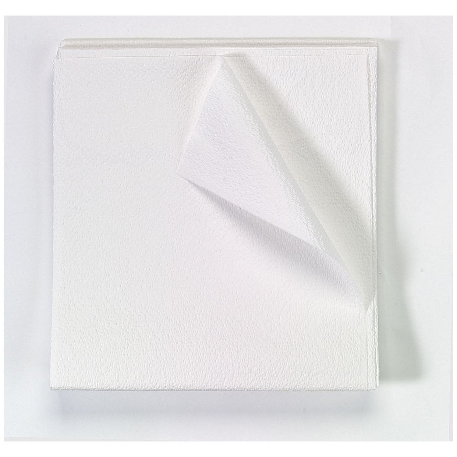 Drape Sheet, Tissue/ Poly, 2-Ply, 40" x 48", White, 100/cs