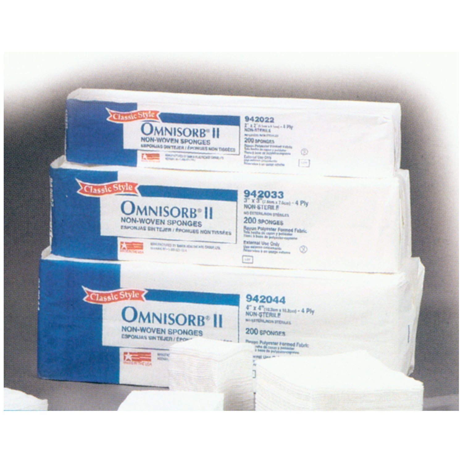 Non-Woven Sponge, 3" x 3", Non-Sterile, 200/bg, 20 bg/cs