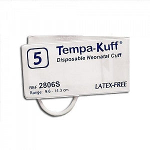 Blood Pressure Cuff, Neonatal, Vinyl, Size 3, Single Tube, Male Luer Slip, 40/cs (US Only)