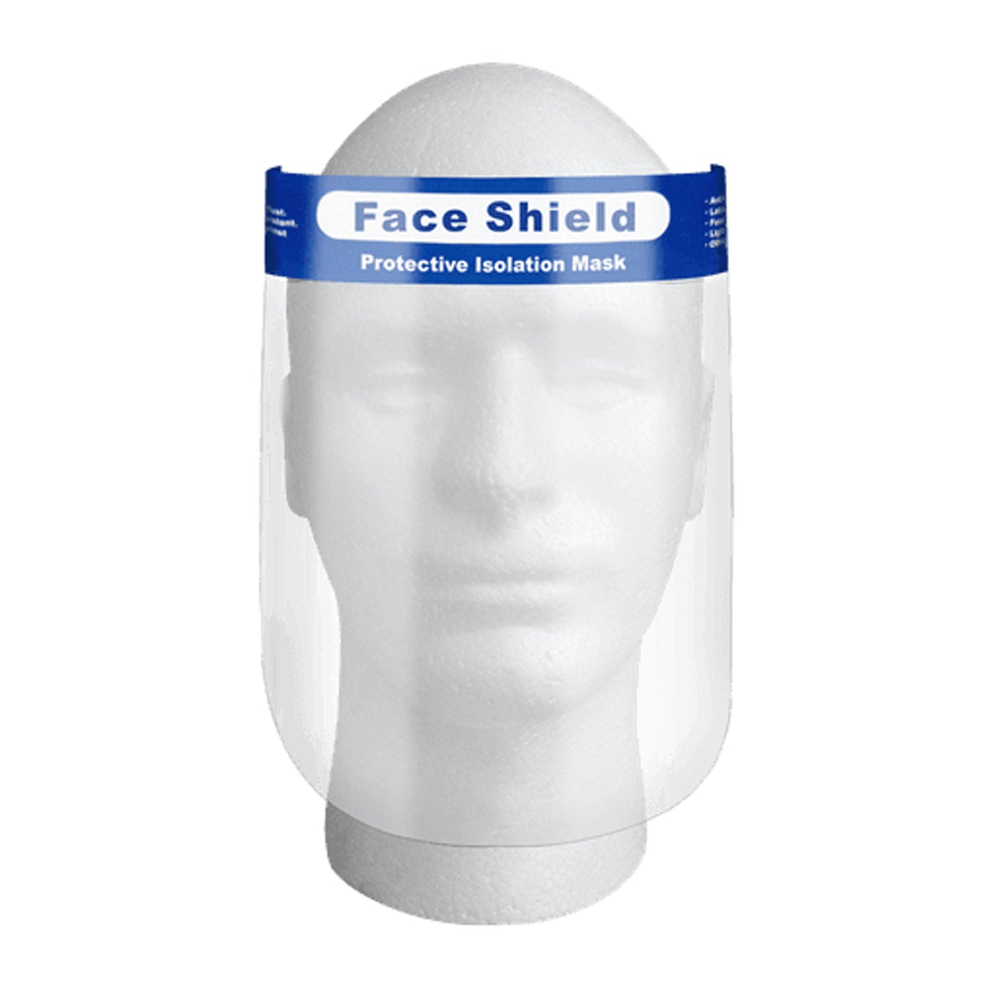 Face Shield, Full Face w/ Foam Headpiece, 200ea/cs