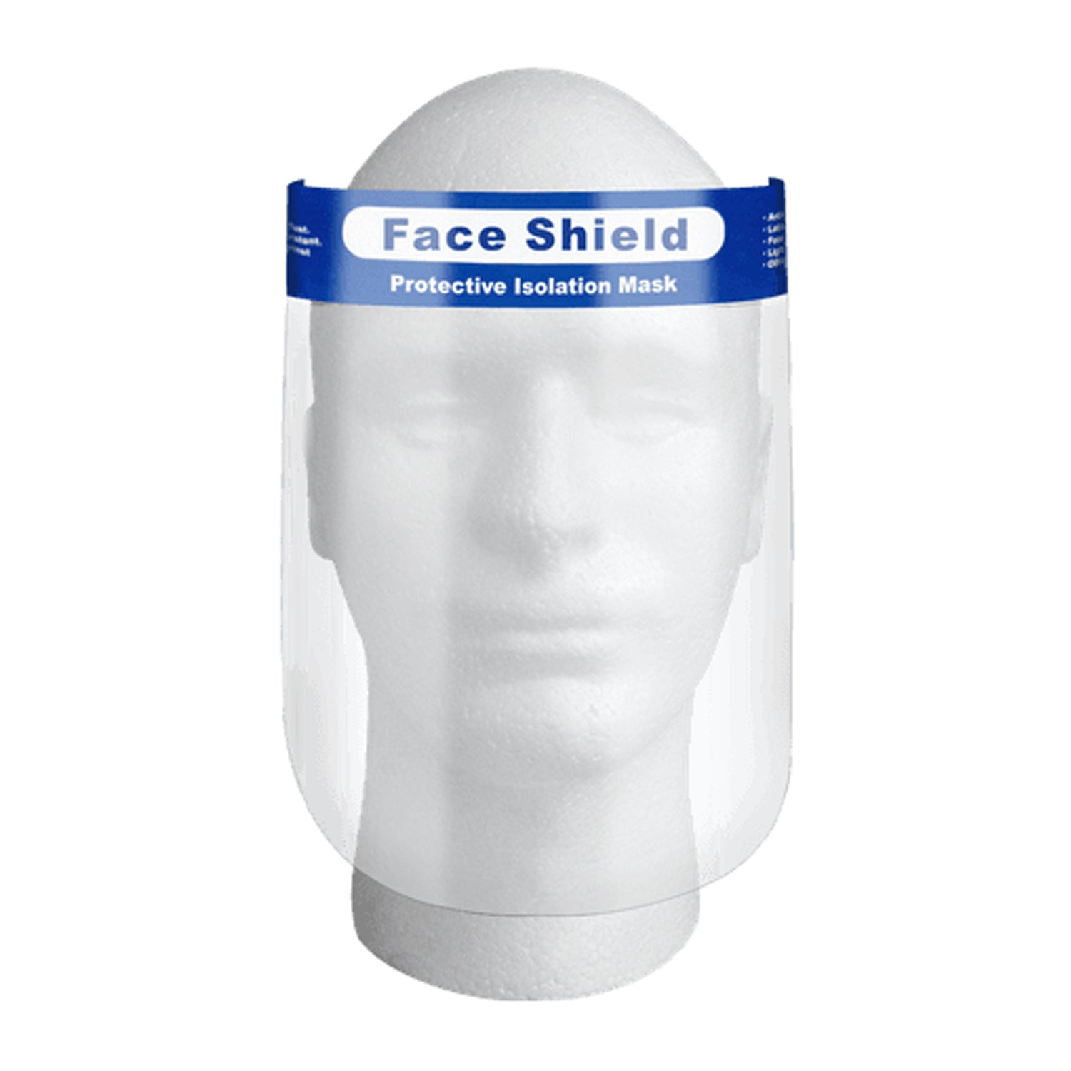 Face Shield, Full Face w/ Foam Headpiece, 200ea/cs