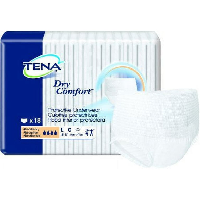 Protective Underwear, Unisex, Large, 45" - 58" Hip Size, White, 18/pk, 4 pk/cs (Continental US Only)
