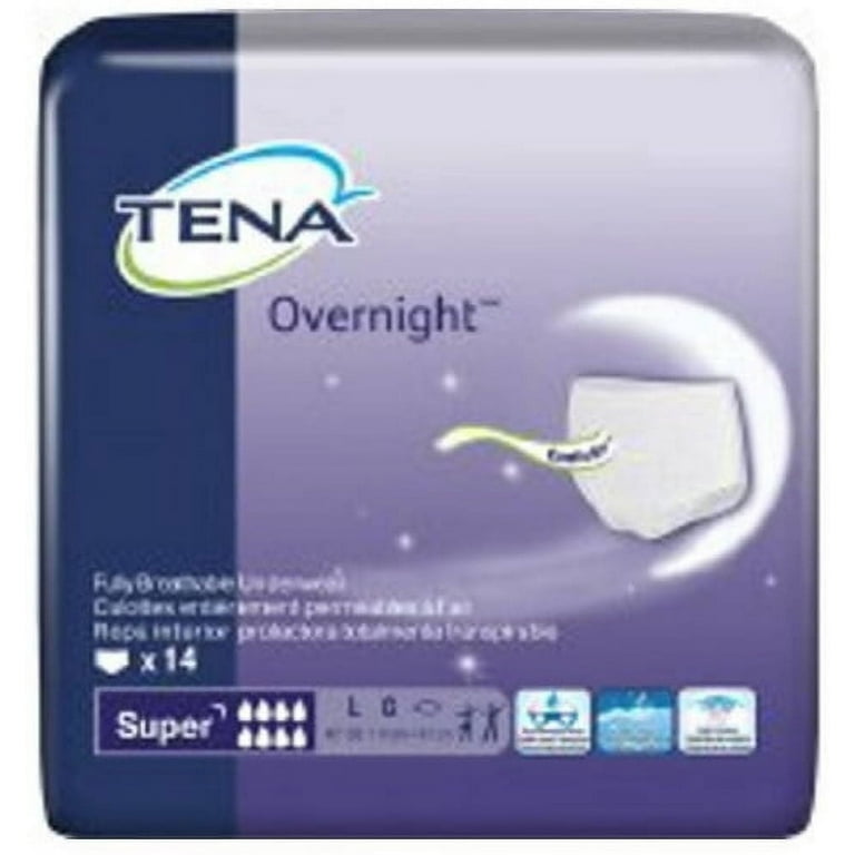 Super Protective Underwear, Overnight, Unisex, Large, 45" - 58" Hip Size, White, 14/pk, 4 pk/cs (Continental US Only)