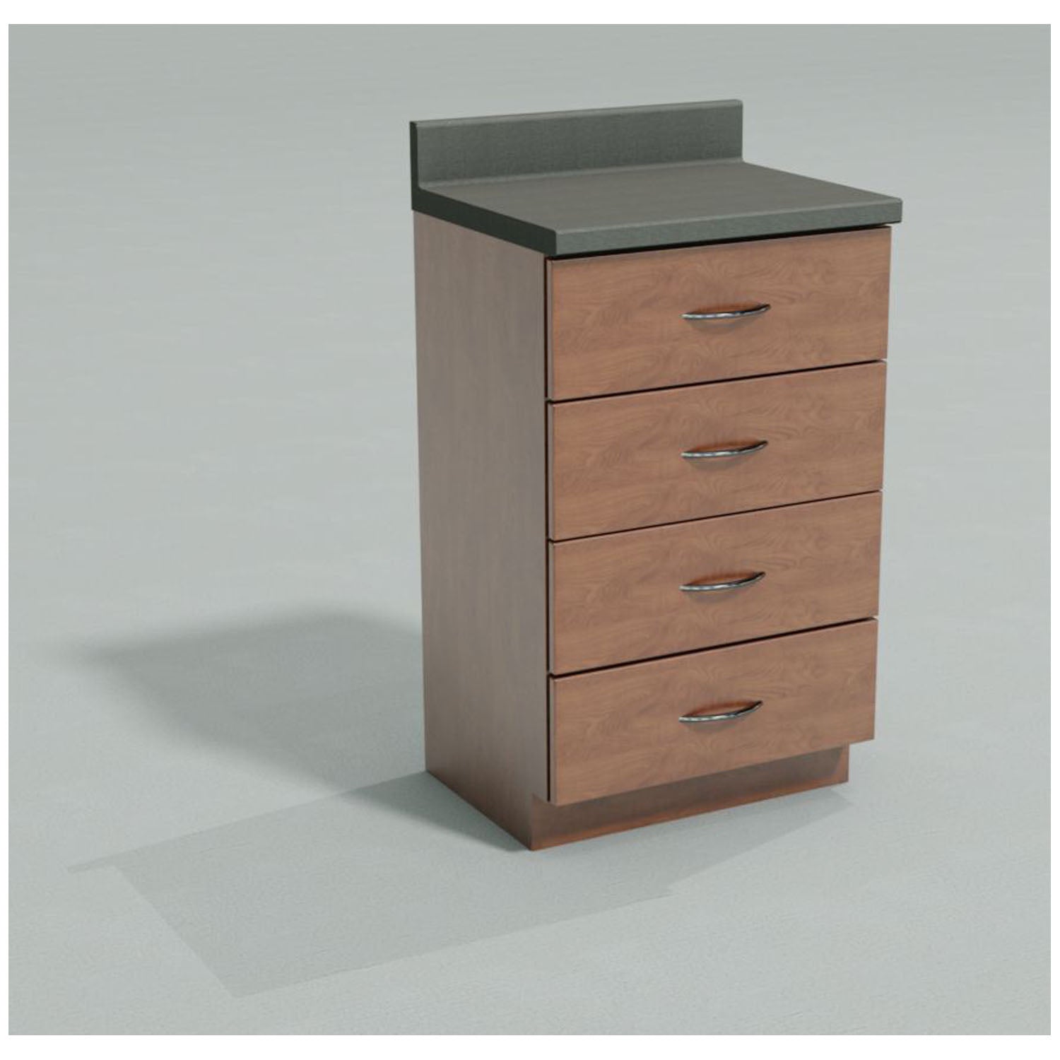 Base Cabinet, Steel, 24", Four (4) Drawers, Seamless Countertop, Quiet White (DROP SHIP ONLY)