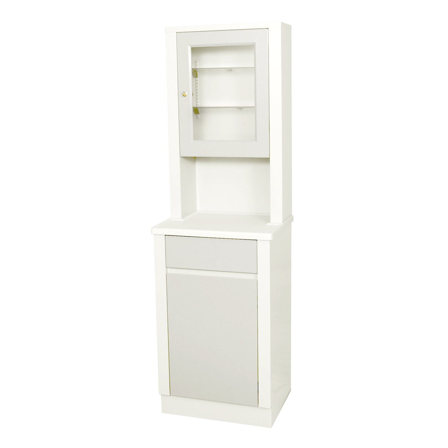 Treatment Cabinet, 6105 with Upper Cabinet Section, One (1) Door, One (1) Shelf, 20" W x 65" H x 16.25 D, Quiet White (DROP SHIP ONLY)