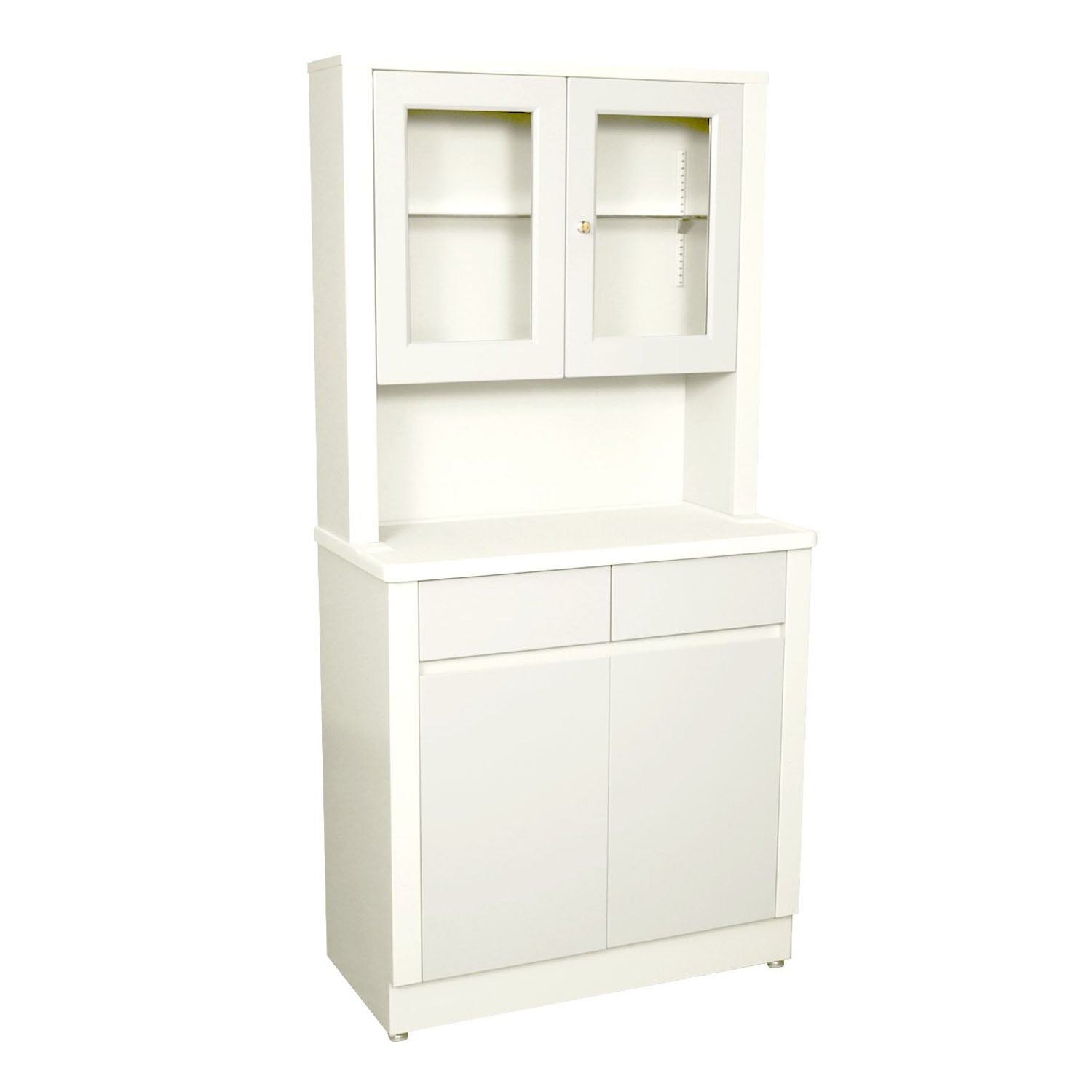 Treatment Cabinet, 6117 with Upper Cabinet Section, Two (2) Door, Two (2) Drawers, One (1) Shelf, 32" W x 65" H x 16.25 D, Quiet White (DROP SHIP ONLY)