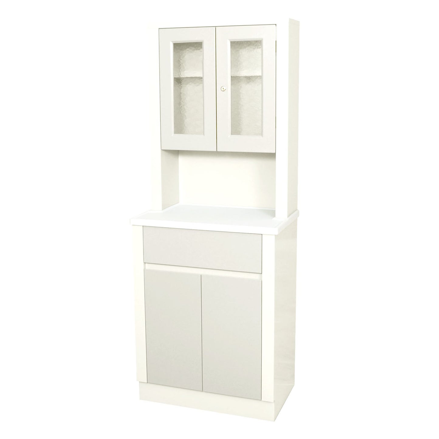 Treatment Cabinet, 6130 with Upper Cabinet Section, Two (2) Doors, One (1) Drawer, One (1) Shelf, 25.25"W x 65"H x 16.25"D, Quiet White (DROP SHIP ONLY)