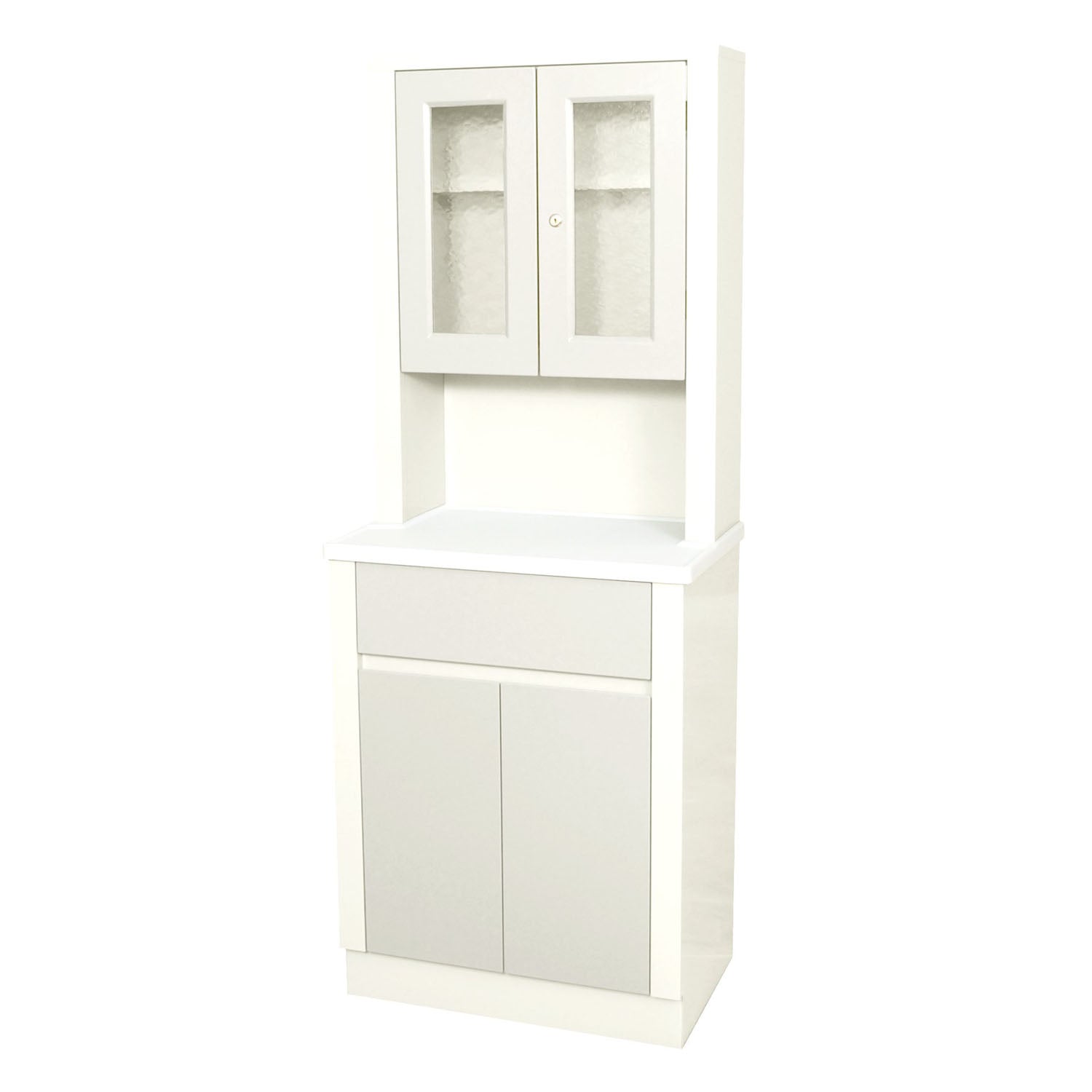 Treatment Cabinet, 6130 with Upper Cabinet Section, Two (2) Doors, One (1) Drawer, One (1) Shelf, 25.25"W x 65"H x 16.25"D, Quiet White (DROP SHIP ONLY)
