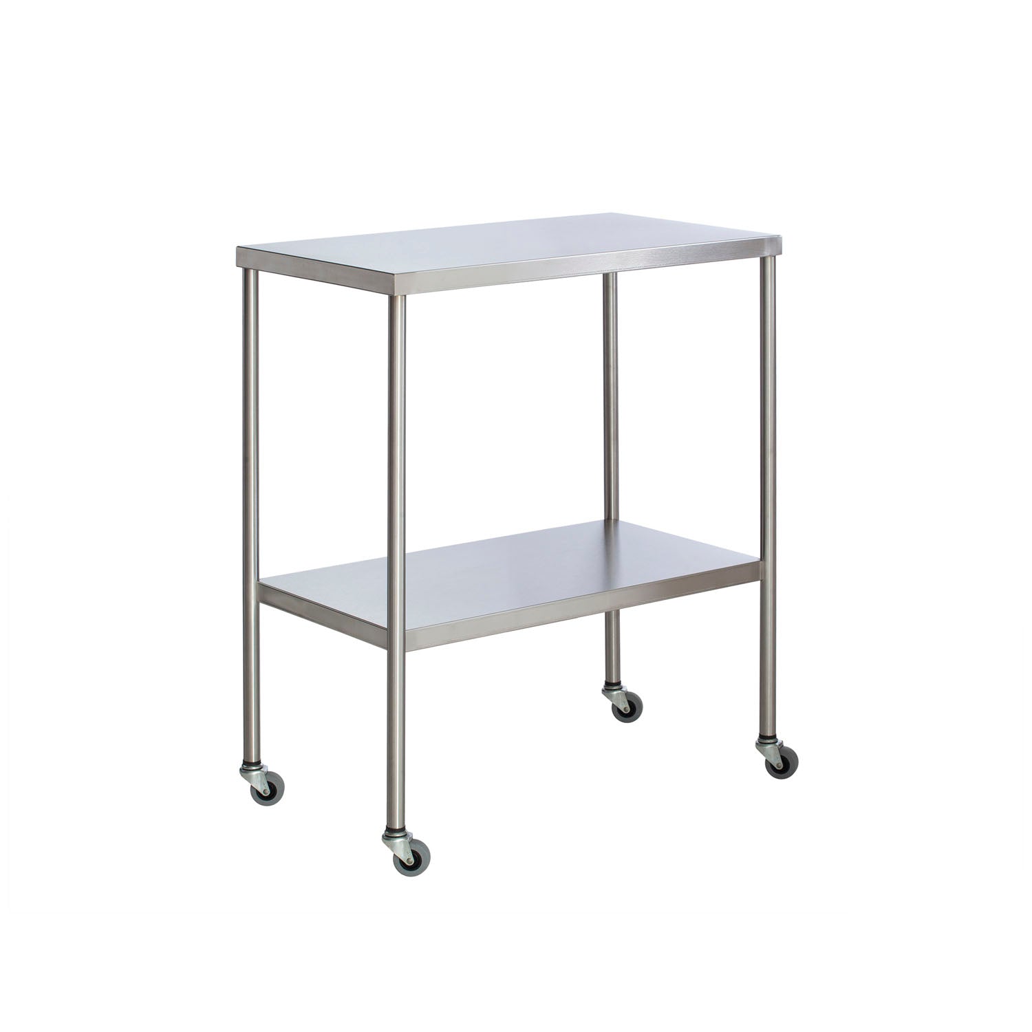 Instrument Table with Shelf, Stainless Steel, 18" x 33" (DROP SHIP ONLY)