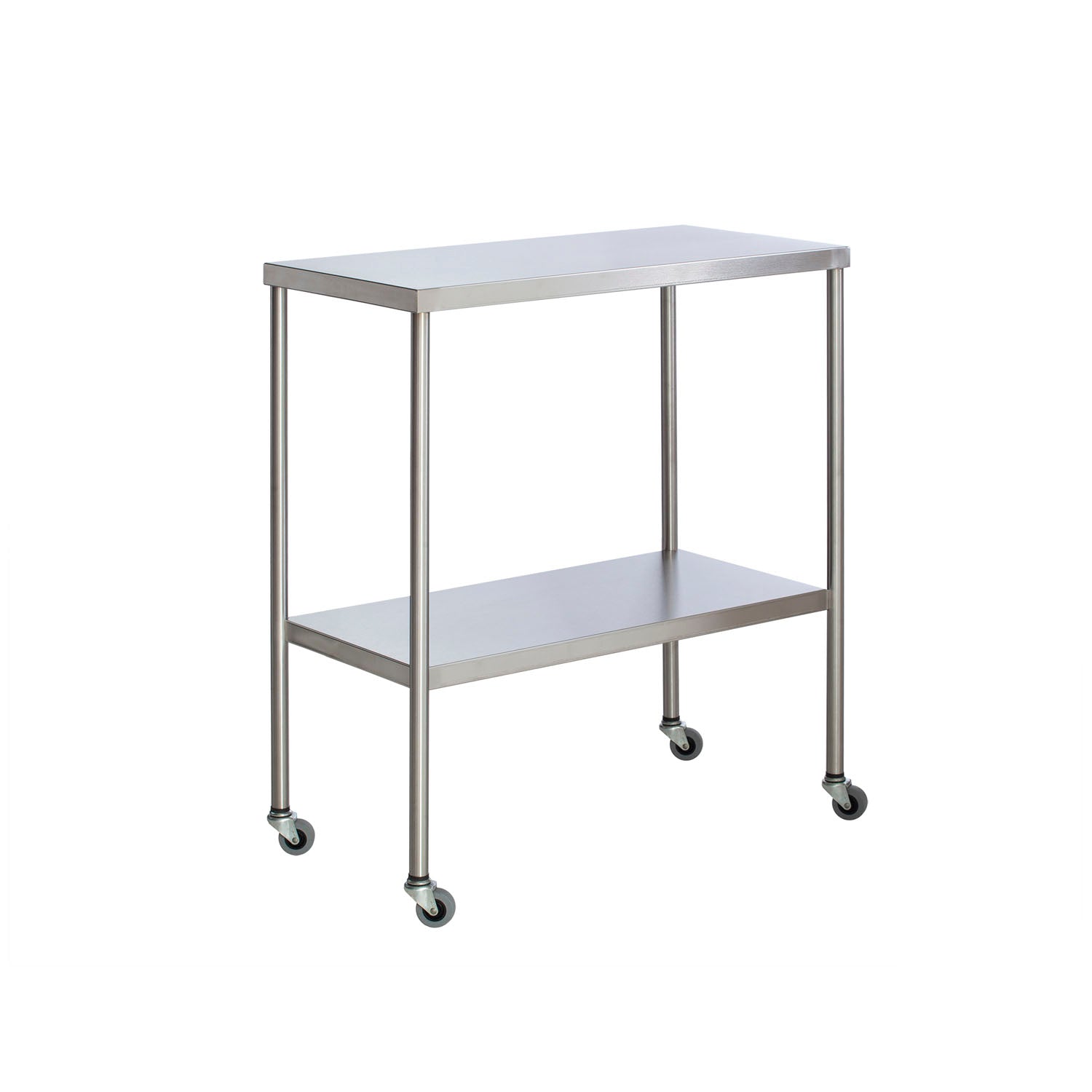 Instrument Table with Shelf, Stainless Steel, 20" x 48" (DROP SHIP ONLY)