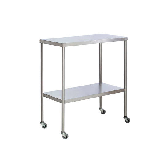 Instrument Table with Shelf, Stainless Steel, 20" x 48" (DROP SHIP ONLY)