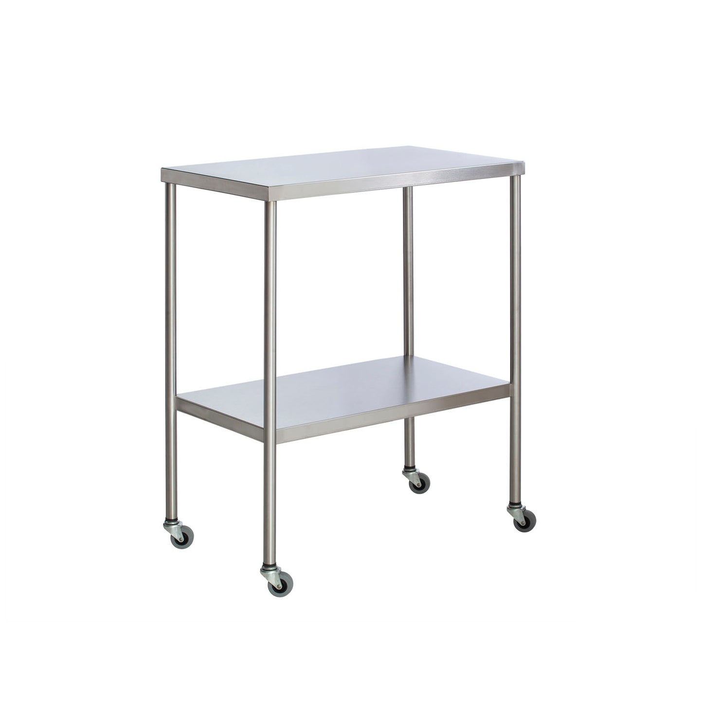 Instrument Table with Shelf, Stainless Steel, 16" x 30" (DROP SHIP ONLY)