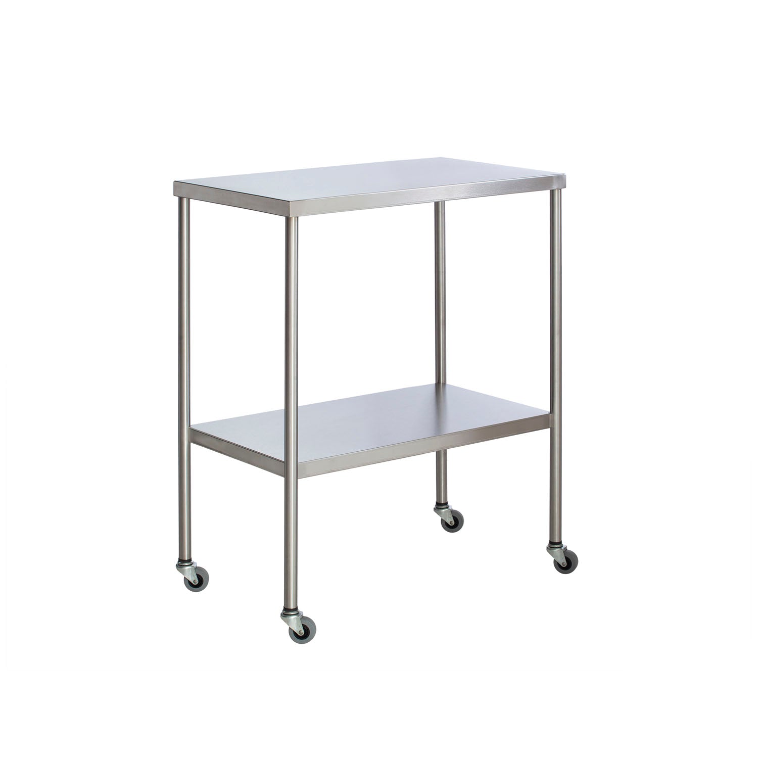 Instrument Table with Shelf, Stainless Steel, 16" x 30" (DROP SHIP ONLY)