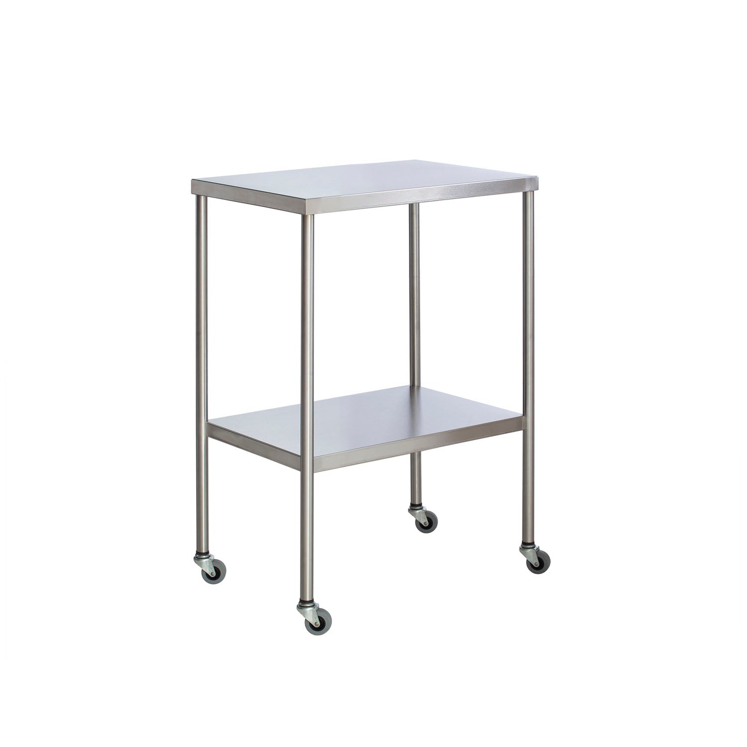 Instrument Table with Shelf, Stainless Steel, 16" x 20" (DROP SHIP ONLY)