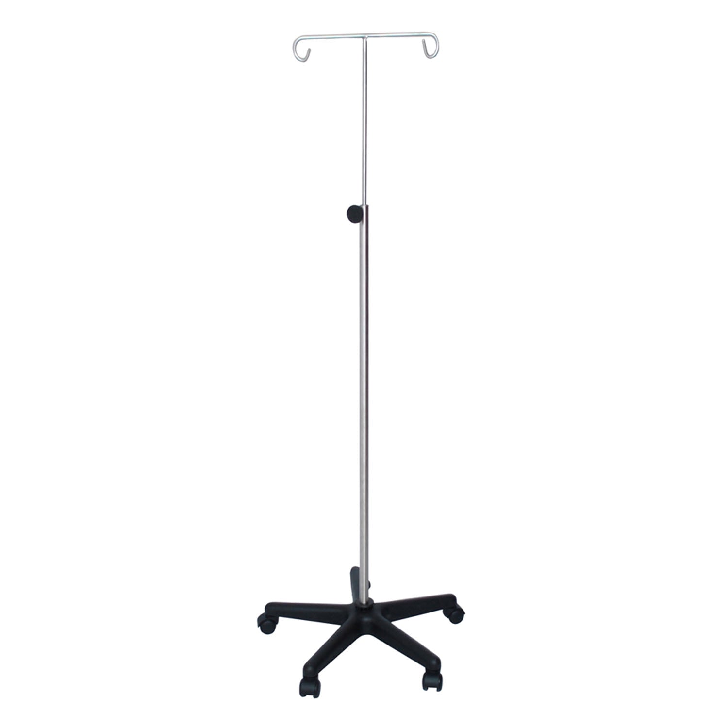 I.V. Stand, Stainless Steel, 2-Hook, Hand Wheel (DROP SHIP ONLY)