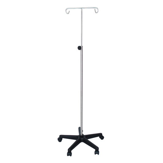 I.V. Stand, Stainless Steel, 2-Hook, Hand Wheel (DROP SHIP ONLY)