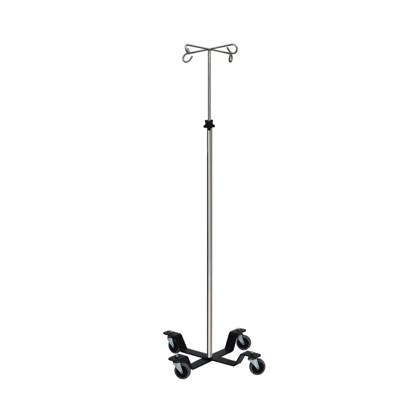 I.V. Pole, Infusion Pump, 4-Hook, Stainless Steel (DROP SHIP ONLY)