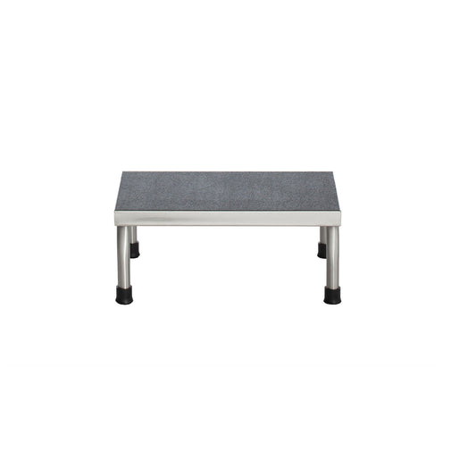 Step Stool, 1-Step, Stainless Steel, 18"W x 7 5/8"H x 12"D (DROP SHIP ONLY)