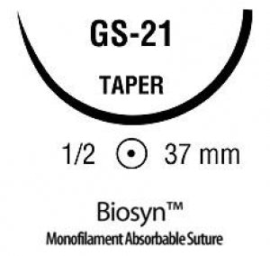 Suture, Taper Point, Size 0, Violet, 36", Needle GS-21, _ Circle, 3 dz/bx (Continental US Only)