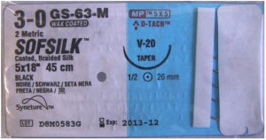 Suture, Pre-Cut, Size 0, Black, 12x24", No Needle, 1 dz/bx (Continental US Only)