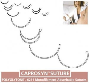 Suture, Premium Reverse Cutting, Size 5-0, Undyed, 18", Needle P-11, 3/8 Circle, 3 dz/bx (Continental US Only)
