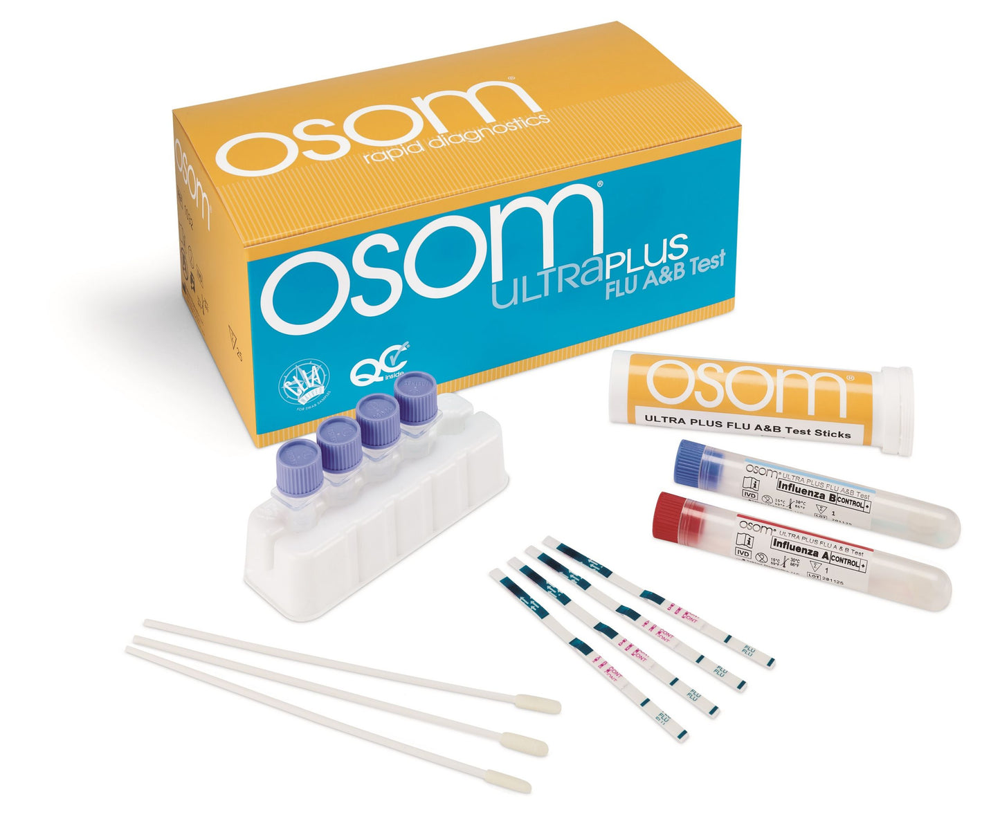 OSOM Ultra Plus Flu Test A&B Control Kit, 10/bx (Continental US Only) (Item is Non-Returnable & Non-Refundable)