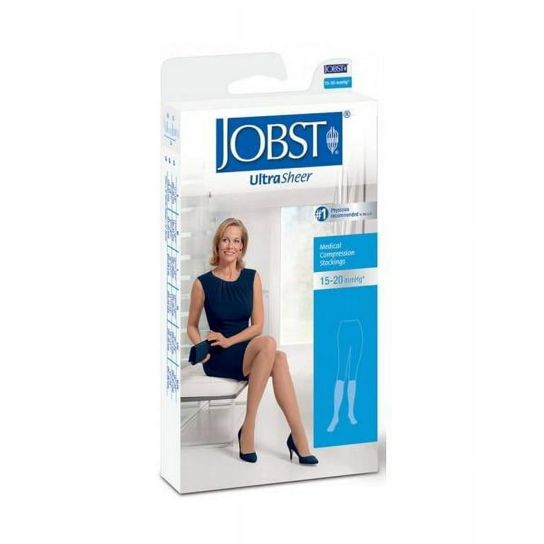 Compression Stocking, Knee High, 15-20 mmHG, Closed Toe, Natural, Medium (Continental US Only)