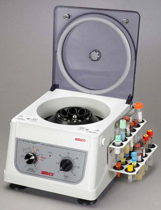 Porta-Spin Centrifuge, Portable, 12 VDC, Variable Speed 500-3,800 RPM, 30 min. Timer, 6 Place Rotor, 6 x 10mL Capacity (US Only) (DROP SHIP ONLY)