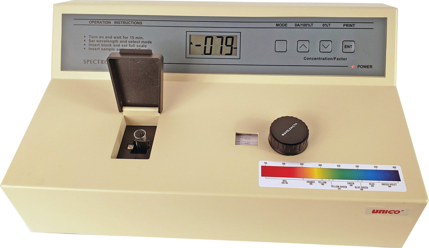 Accessories: Spectrophotometer Software, Windows XP or Windows 7 Required, Includes: Standard Curve, Abs/%T/Conc. And Abs vs. Time, USB Cable (US Only) (DROP SHIP ONLY)