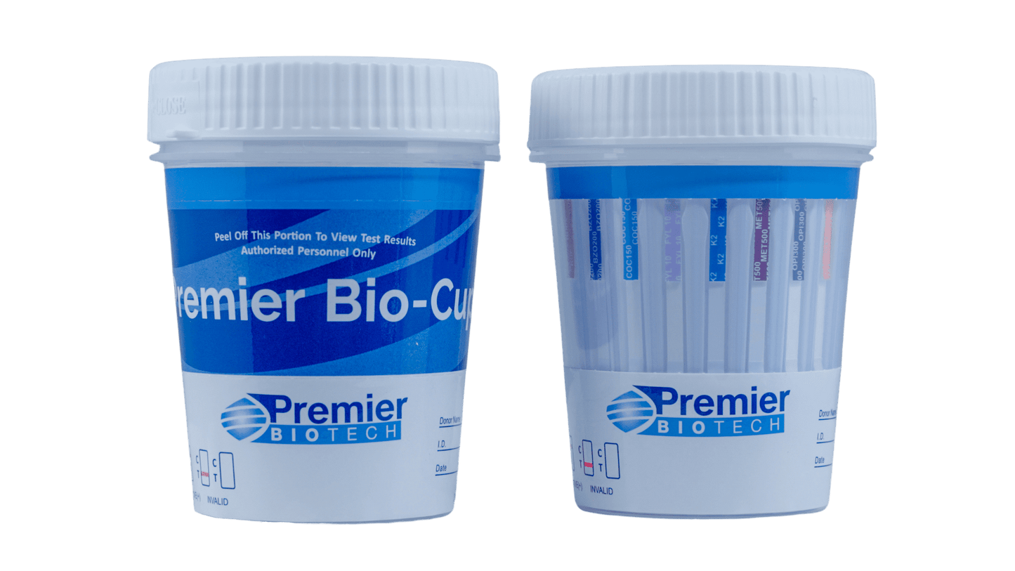 Bio-Cup, 10 Drug Panel (with Adulterants):  AMP500 (Amphetamines), BAR300 (Barbiturates), BZO300 (Benzodiazepines), COC150 (Cocaine), MET500 (Methamphetamine), MTD300 (Methadone), (OPI300 (Opiates), PCP25 (Phencyclidine), PPX300 (Propoxyphene), THC50 + SVT  (Marijuana + Specimen Validity Testing ), Urine Sample, CLIA Waived, 25/bx (US Only)