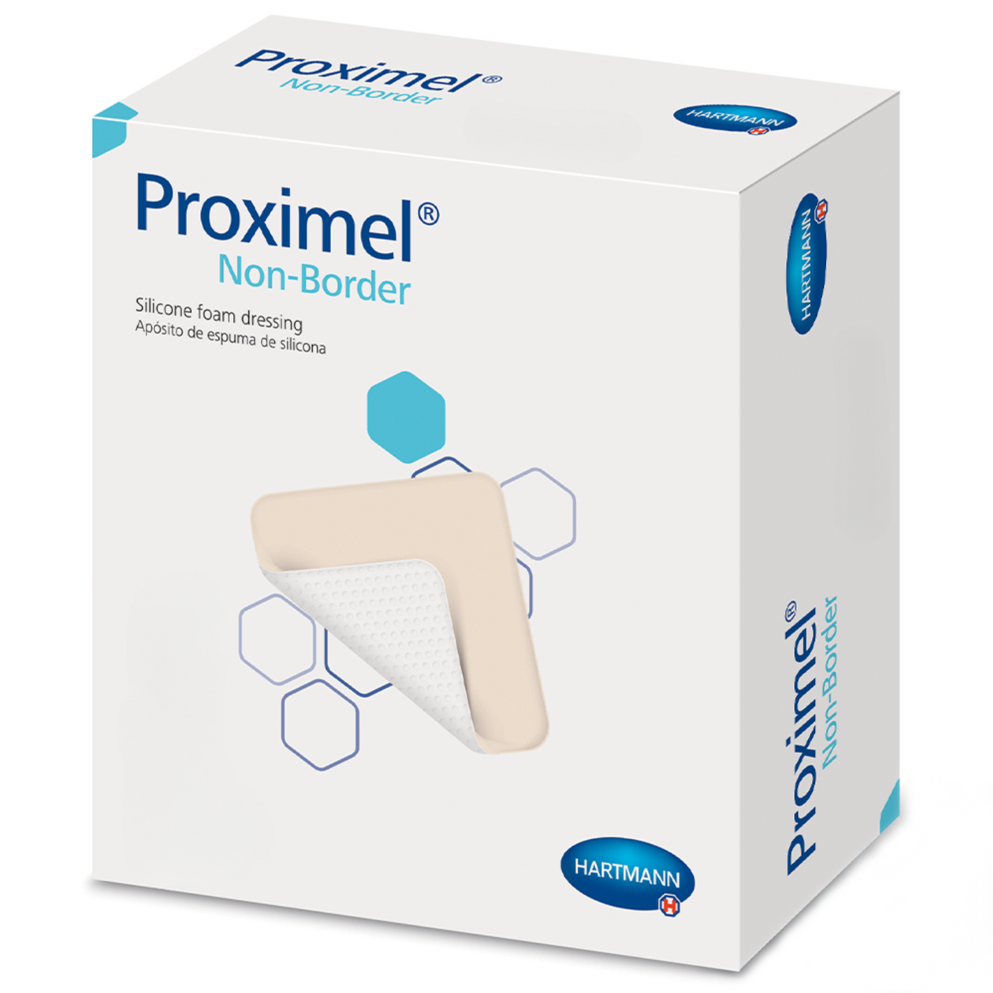 Silicone Foam Dressing, Non-Border, 4" x 8", 5/bx, 10 bx/cs