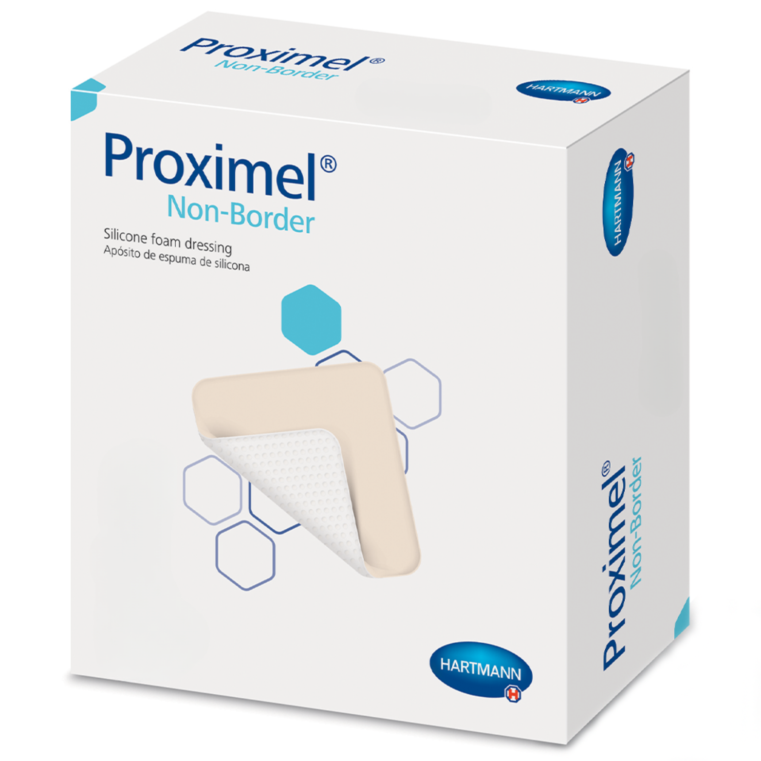 Silicone Foam Dressing, Non-Border, 4" x 8", 5/bx, 10 bx/cs
