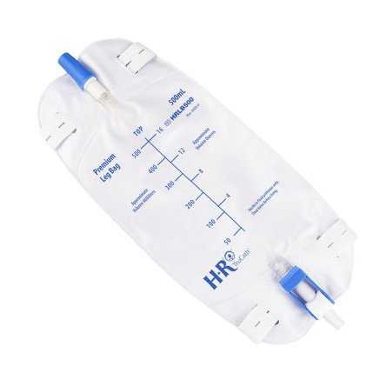Bag, Leg, TruCath 500ml Flip Drainage Valve, Flocked Backing, Latex-Free Fabric Leg Strap, and Extension Tubing, 24ea/cs