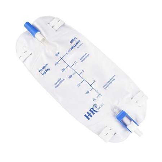 Bag, Leg, TruCath 500ml Flip Drainage Valve, Flocked Backing, Latex-Free Fabric Leg Strap, and Extension Tubing, 24ea/cs