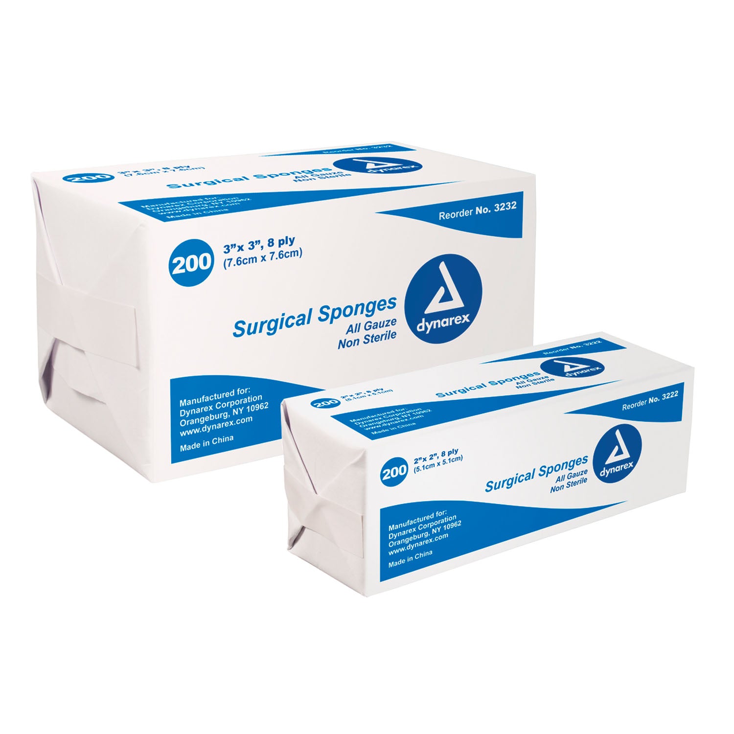Gauze Sponge, 3" x 3", 8-Ply, Non-Sterile, 200/bg, 20 bg/cs (Products cannot be sold on Amazon.com or any other 3rd party site)