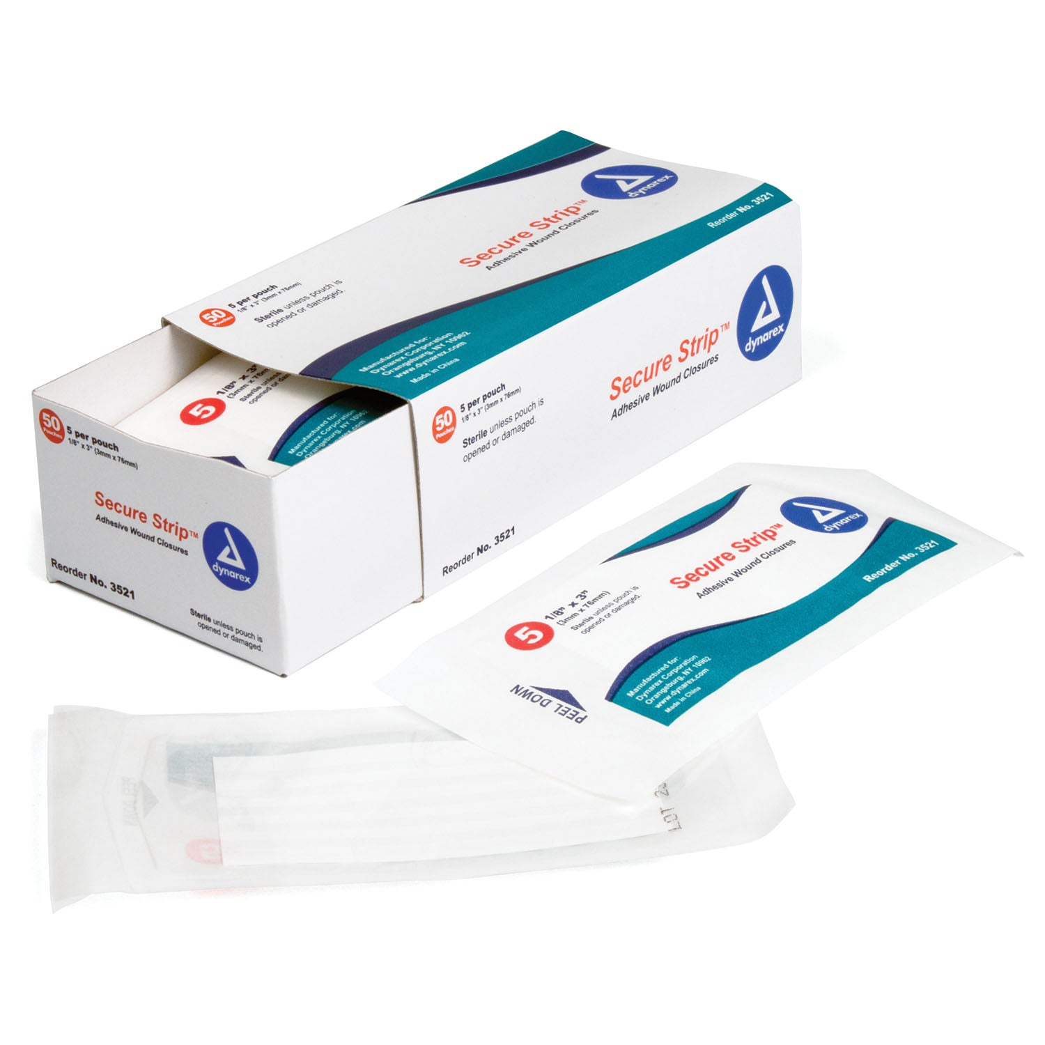 Wound Closure Strips, _" x 4", 3/card, 2 cards/pch, 50 pch/bx, 4 bx/cs (Products cannot be sold on Amazon.com or any other 3rd party site)