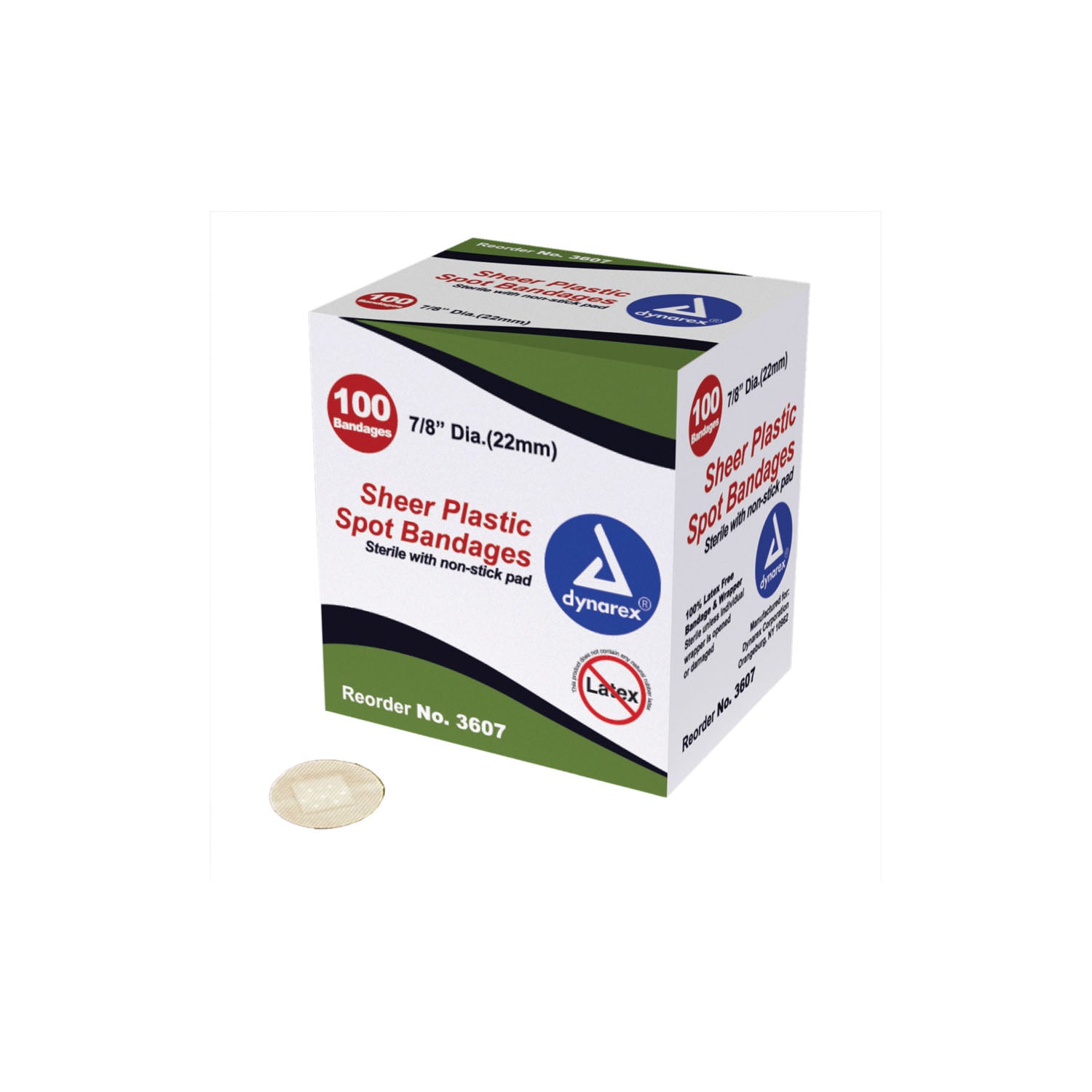 Bandage, Sheer Spot 7/8" Dia, 100/bx, 48 bx/cs