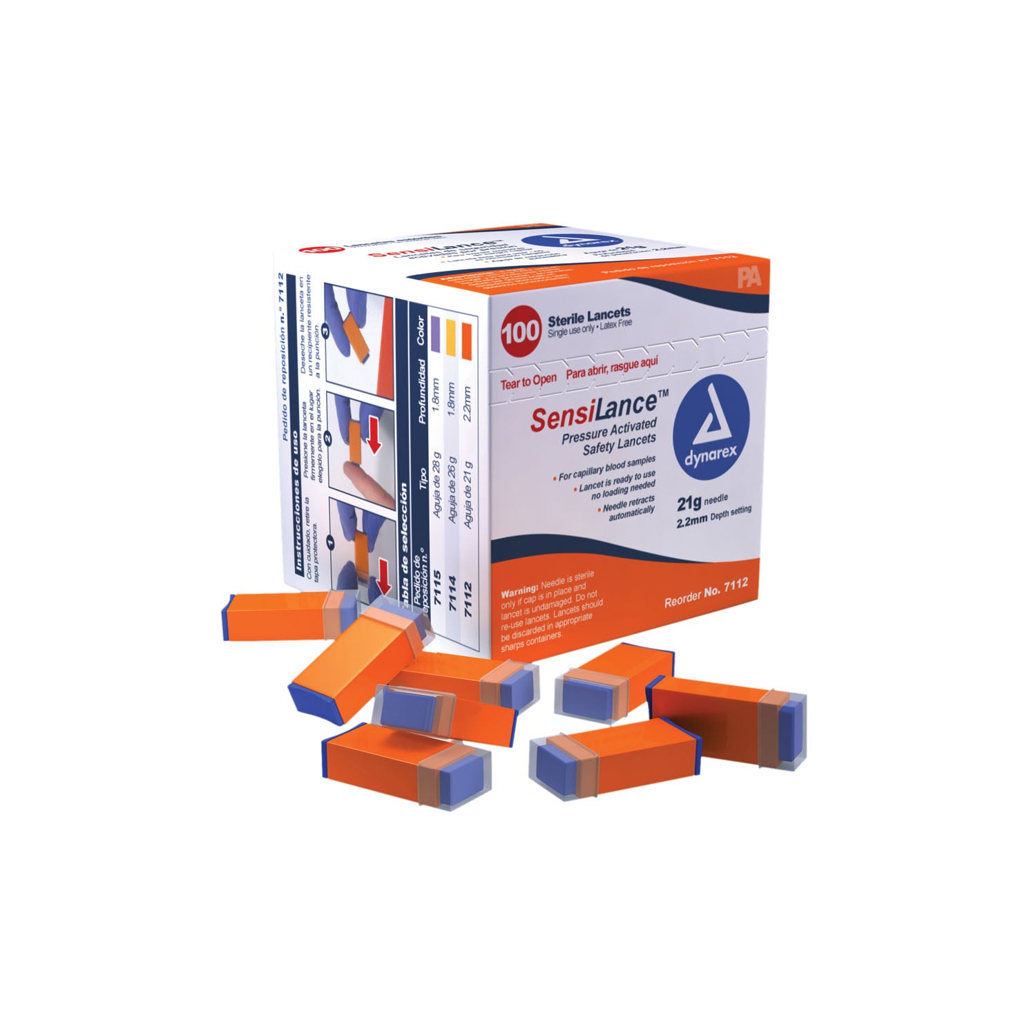 Safety Lancet, Press Activated, 28G, Sterile, 100/bx, 10 bx/cs (Products cannot be sold on Amazon.com or any other 3rd party site)